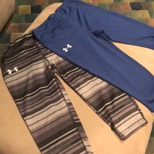 2 pairs Under Armour Capris